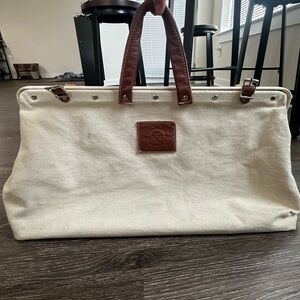 Bespoke post off-white small duffel